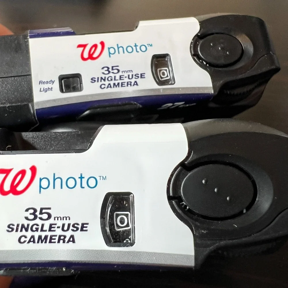 2 Walgreens WPhoto 35mm Single Use Disposable Cameras Flash 27 Exposures EXPIRED